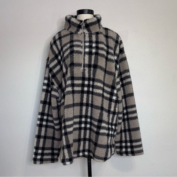 Koolaburra Black and Tan Plaid Turtleneck Sweater - Picture 6 of 8